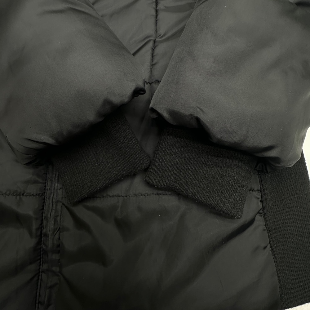 Y2K Converse One Star Women’s‎ Black Hooded Jacket Puffer Coat size Small (D67) - Picture 7 of 15
